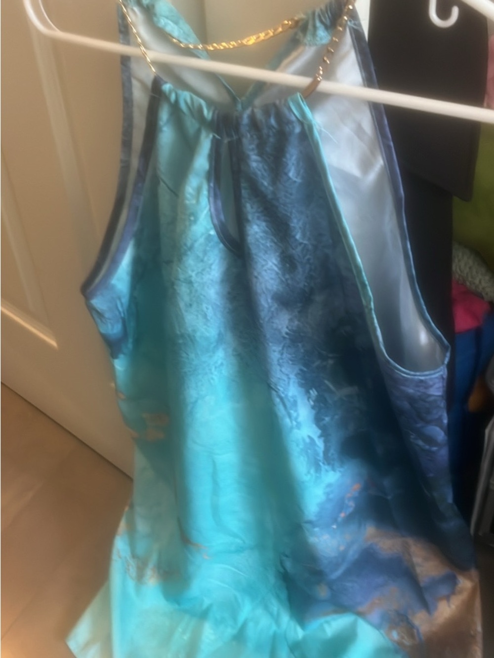 Summer Dress with Gold embellishment